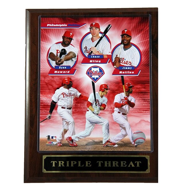 Phillies Triple Threat Plaque