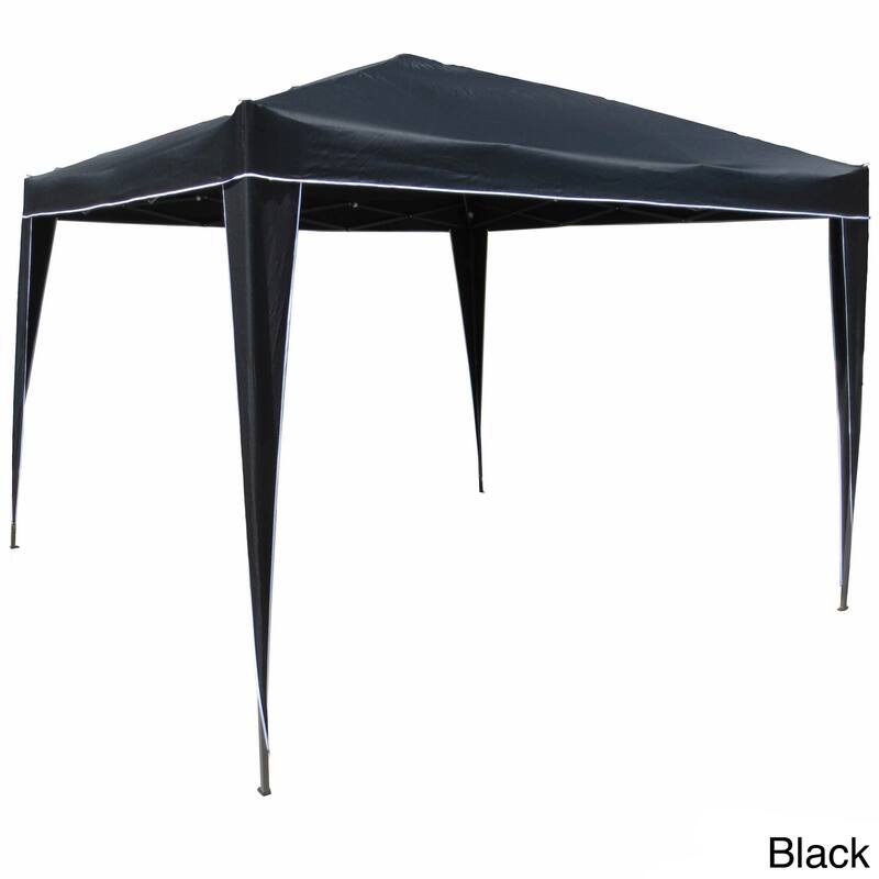 St. Kitts Square Folding Gazebo - 10 x 10 - Black