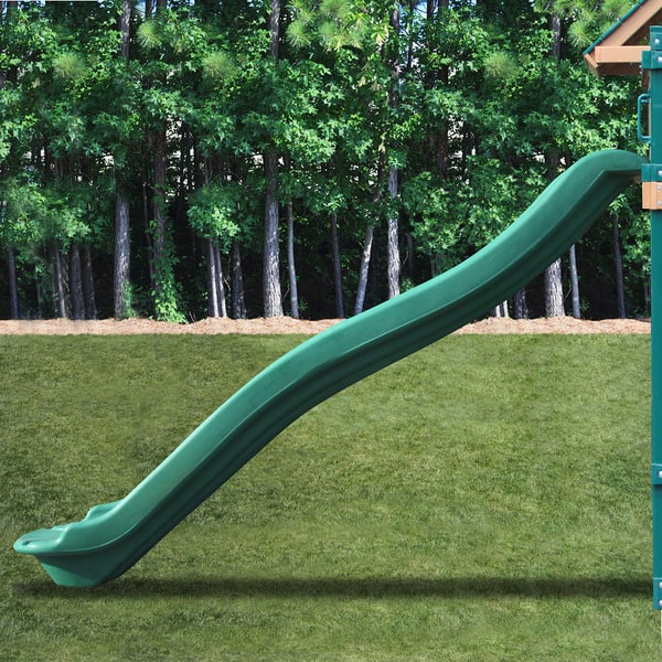 Kidwise 7 Ft Deck Height Green Rave Slide Upgrade For Play Sets Overstock 5985713