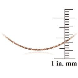 Mondevio Rose Gold over Silver 24 inch Twisted Box Chain Necklace Mondevio Gold Over Silver Necklaces