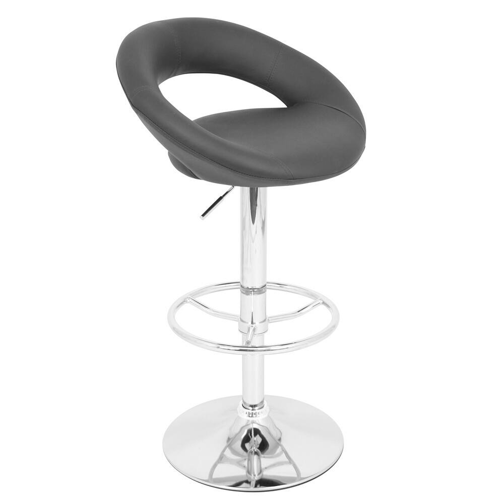 Posh Black Hydraulic Barstool