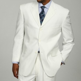Men's White 3-button Suit - Overstock™ Shopping - Big Discounts on Suits