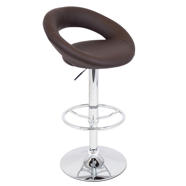 Posh Brown Hydraulic Barstool