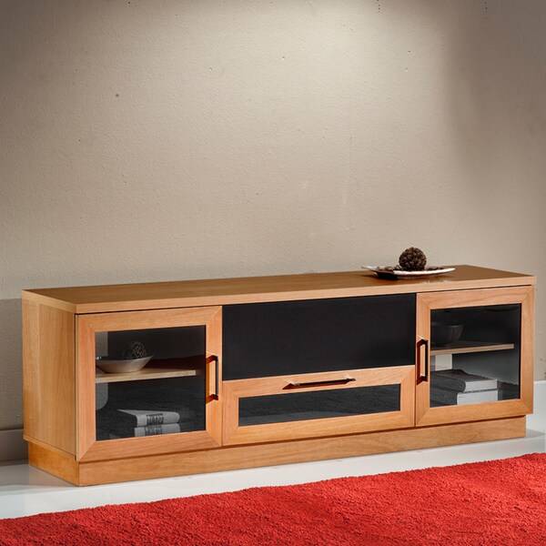 Shop Contemporary 70in Natural Cherry TV and Entertainment Console