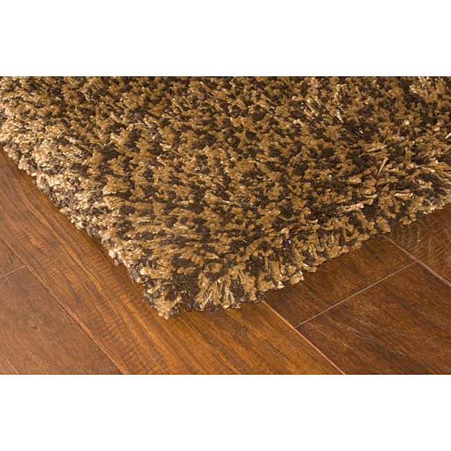 Manhattan Tweed Brown/gold Shag Runner Rug (23 X 79)