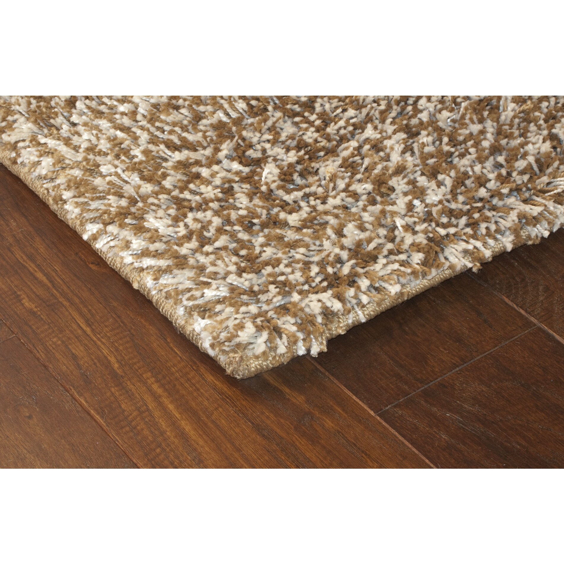 Shop Manhattan Tweed Brown/ Ivory Shag Rug 5' x 8' Free Shipping Today 5989515