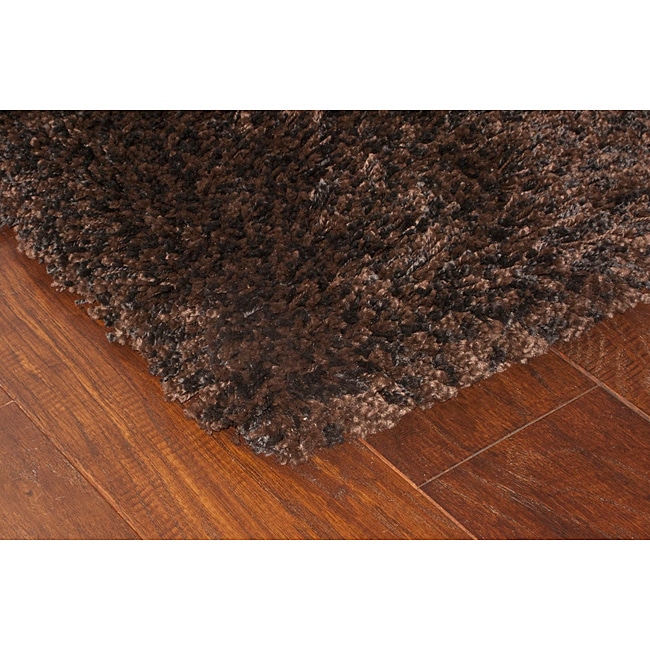 Manhattan Tweed Brown/ Black Shag Rug (67 X 96)