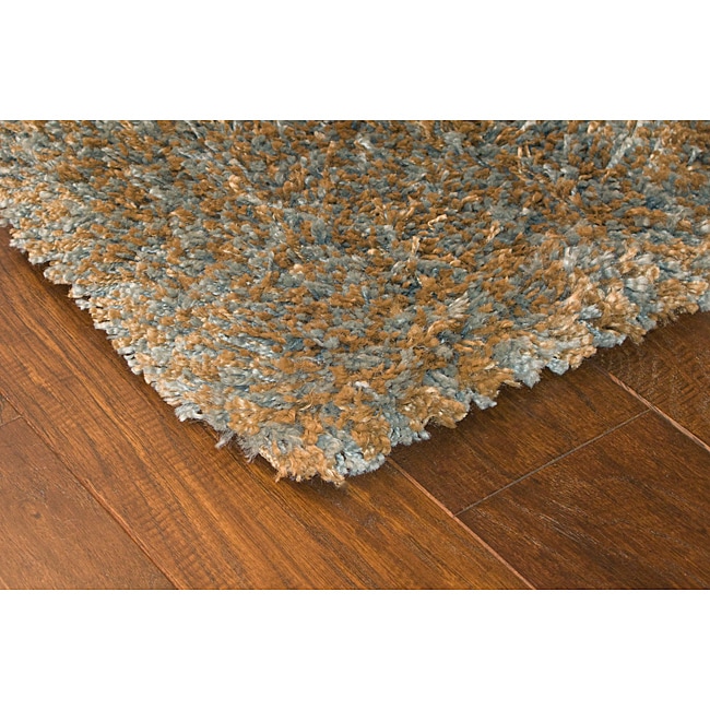 Manhattan Tweed Blue Shag Rug (67 X 96)