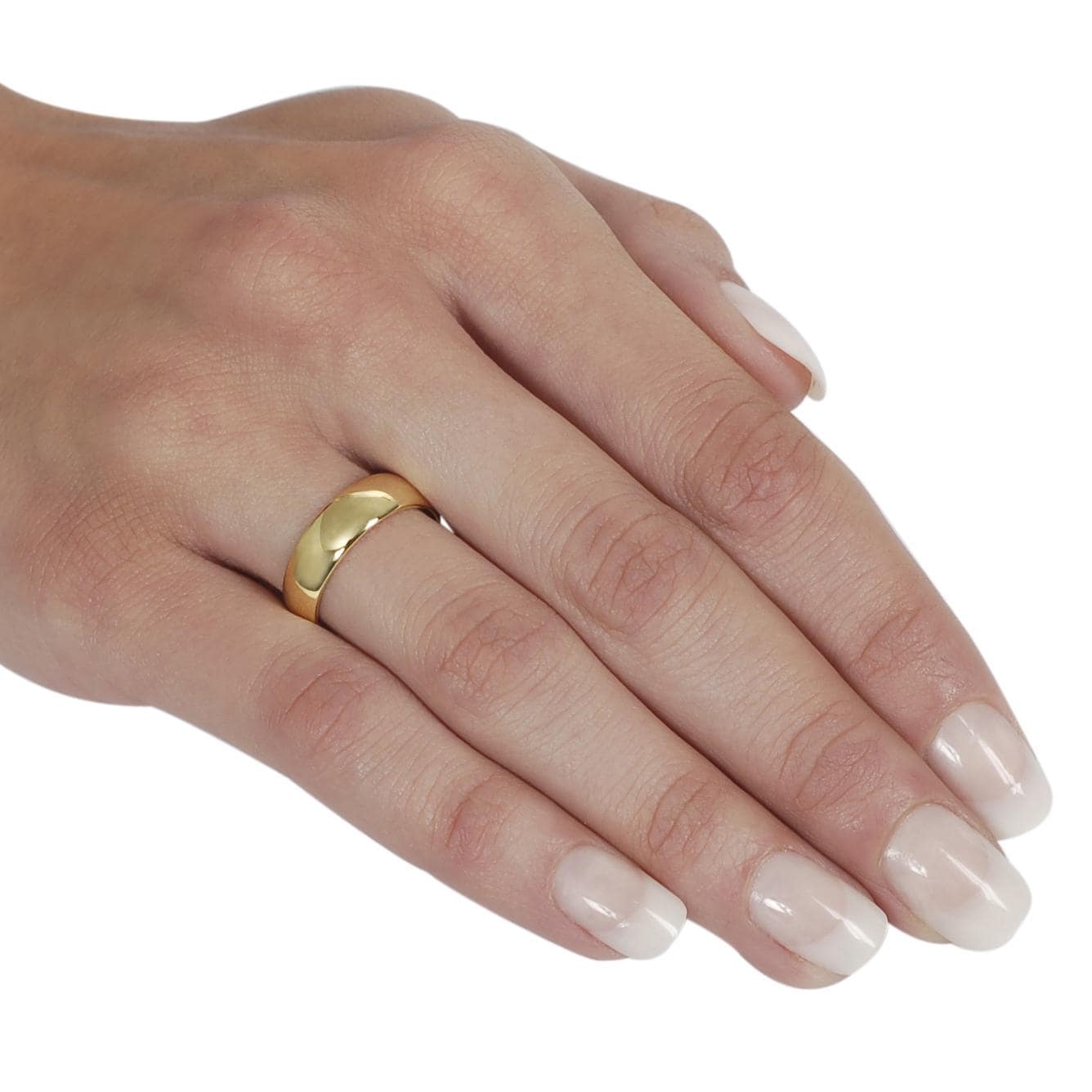 Goldtone High Polish Band Fashion Rings