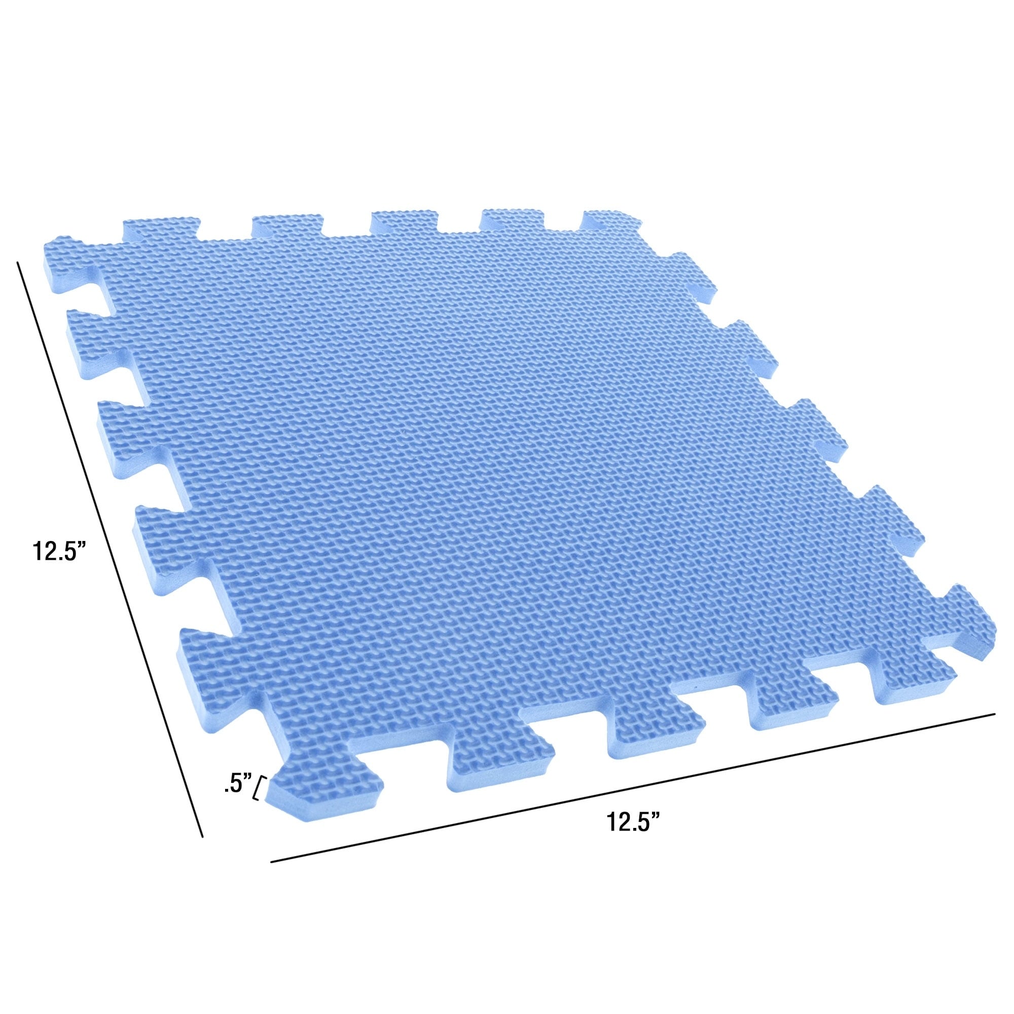 Stalwart Black 24 in. x 24 in. x 0.375 in. Interlocking EVA Foam