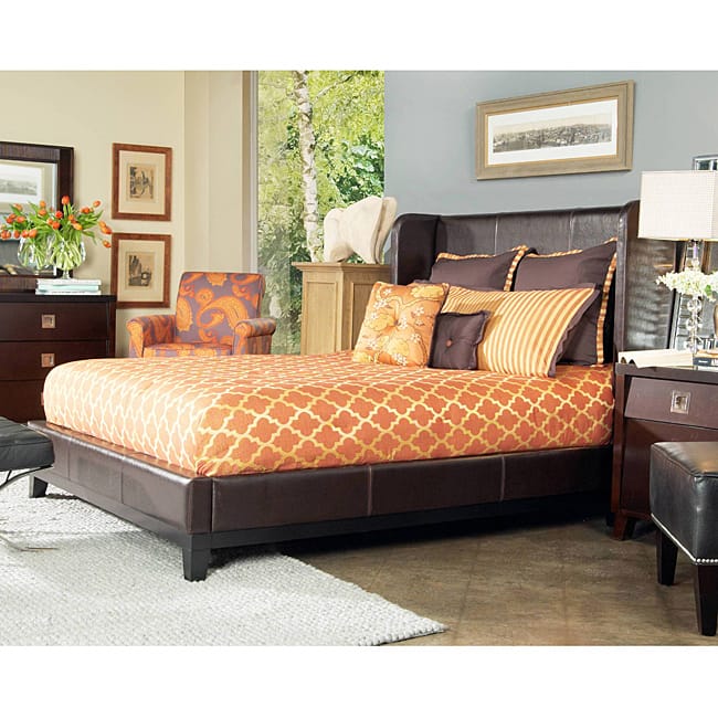 angelo:HOME Marlowe Queen-size Bonded Leather Shelter Bed