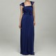 js collections embroidered flutter sleeve gown