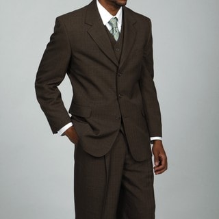 Phat Farm Men's Brown 3 button Vested Suit Phat Farm Suits