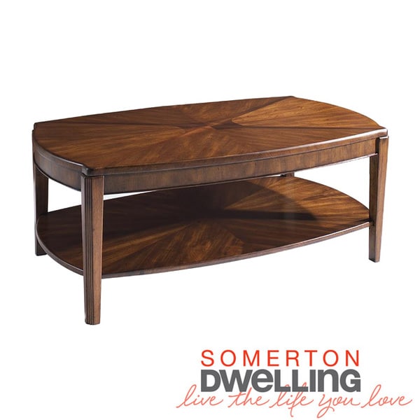 Somerton Dwelling Wood Blend Oval Cocktail Table Somerton Dwelling Coffee, Sofa & End Tables