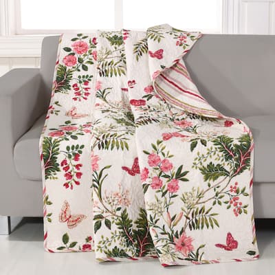 Greenland Home Fashions Butterflies Quilted Throw
