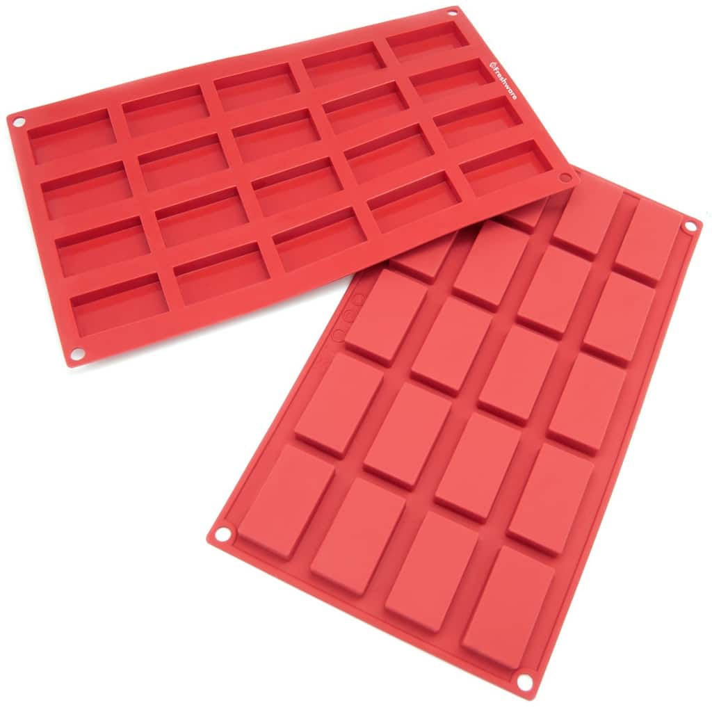 Freshware 20-cavity Mini Financier Silicone Mold/ Baking Pans (Pack of 2)