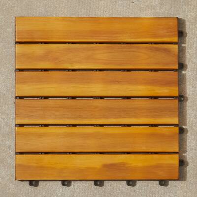 Acacia Hardwood Deck Tiles (Pack of 10)