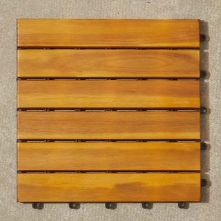 Acacia Hardwood Deck Tiles (Pack of 10) - On Sale - Bed Bath & Beyond ...