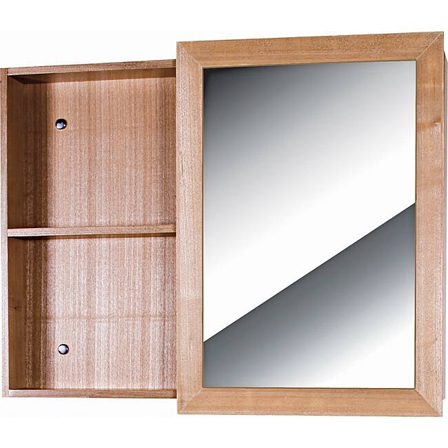 Fine Fixtures Glamour Wood Light Maple Vanity Mirror