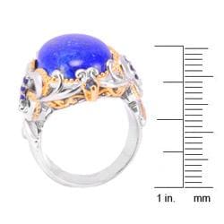 Michael Valitutti Two tone Lapis Lazuli and Sapphire Ring Michael Valitutti Gemstone Rings