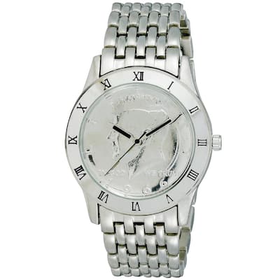 August Steiner Men's Kennedy Half Dollar Silver Watch