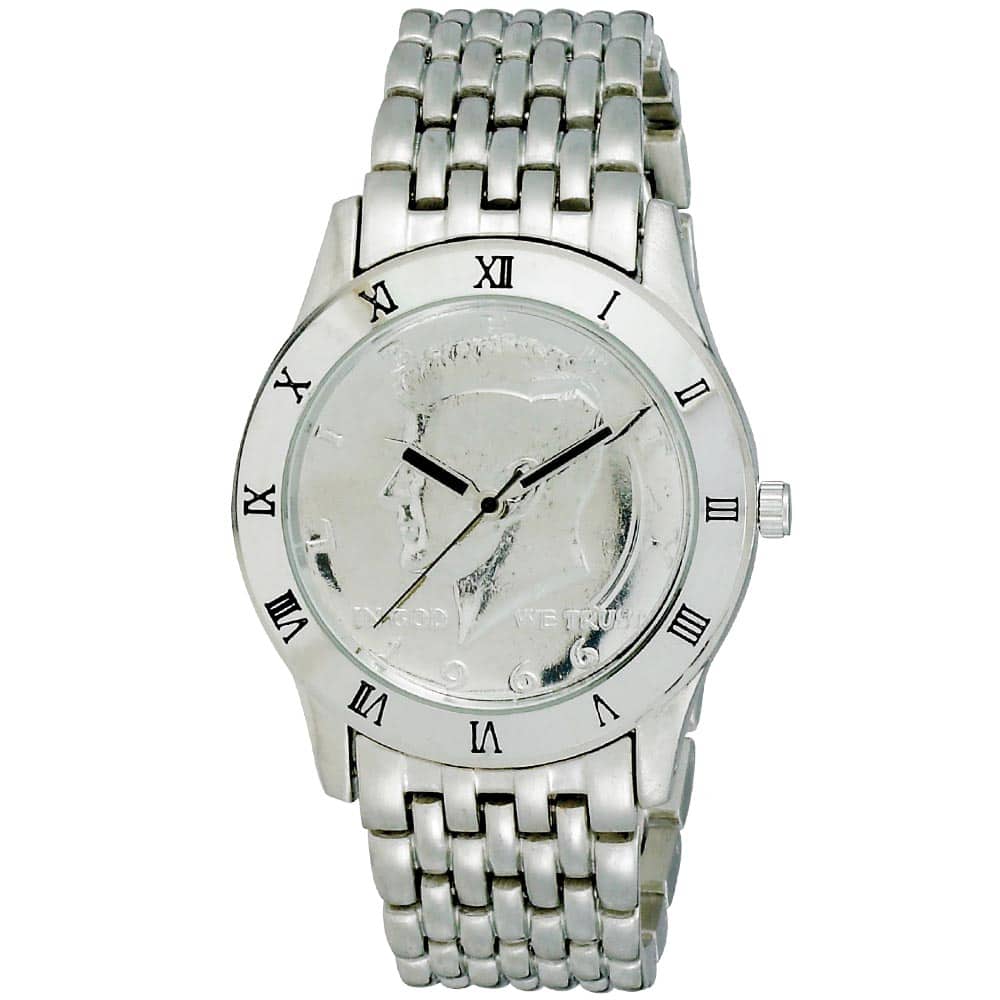 August Steiner Men's Kennedy Half Dollar Silver Watch