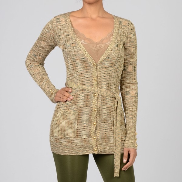 gold lurex cardigan