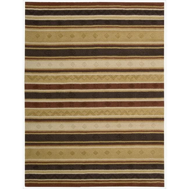 Nourison Hand tufted Panache Multicolor Striped Rug (56 X 75)