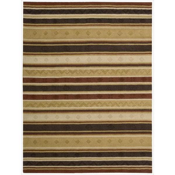 Nourison Hand-Tufted Panache Multicolor Striped Rug - 5'6 x 7'5