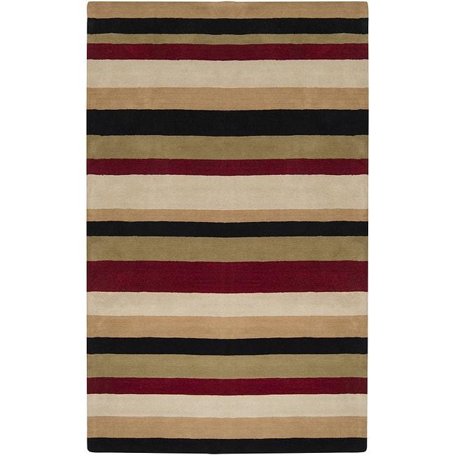 Hand tufted Casual Multi Striped Riley Wool Rug (5 X 8)