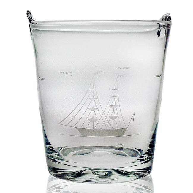 Clipper Ship Handcut 8-inch Ice Bucket