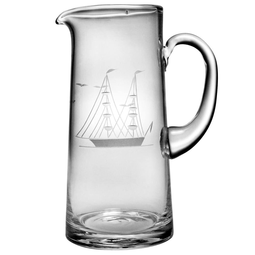 Clipper Ship Handcut 60-ounce Tankard Pitcher