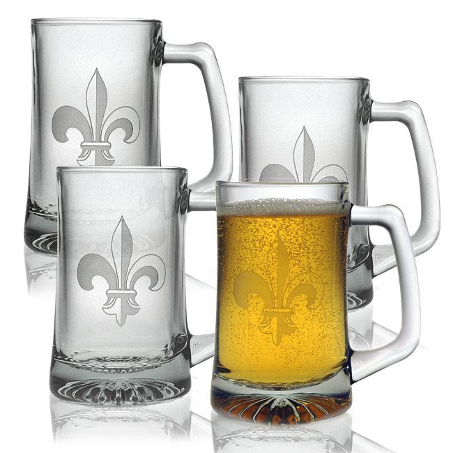 Fleur De Lis Beer Mugs (Set of 4) - Free Shipping Today ...