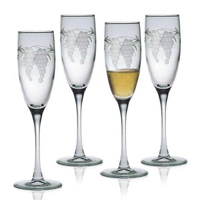 Sonoma Handcut Champagne Flutes (Set of 4)