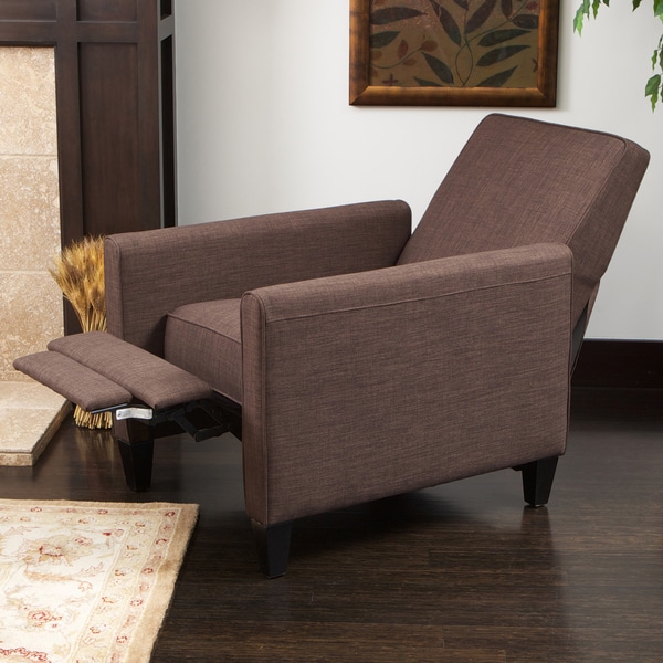 Shop Club Chair Brown Fabric Recliner - Overstock - 5996618