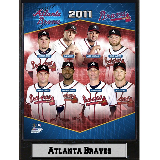 2011 Atlanta Braves Stats Plaque