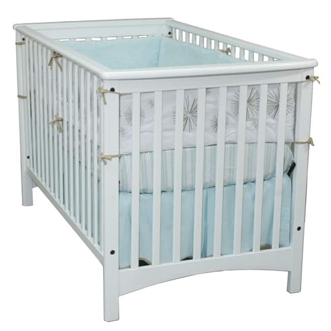 London Euro-style Matte White Stationary Crib