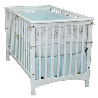 London Euro-style Matte White Stationary Crib