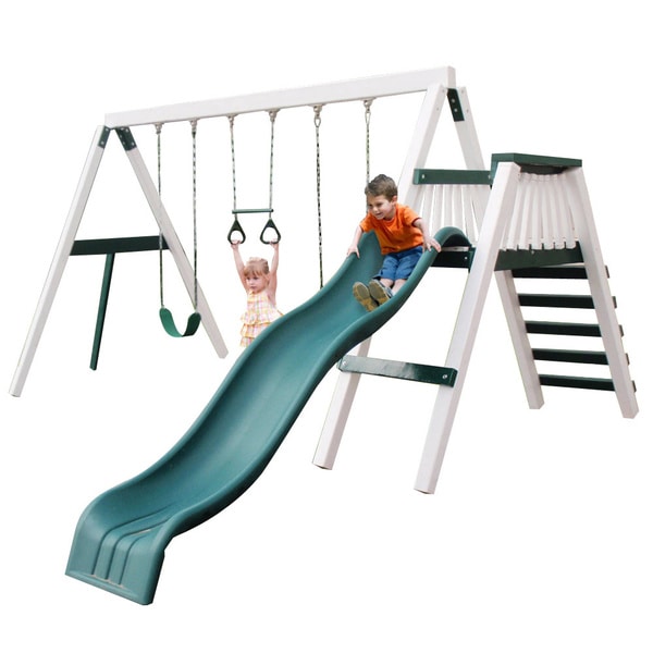 Congo Green and White Swingin' Monkey 3 position Play Set CONGO Swing Sets