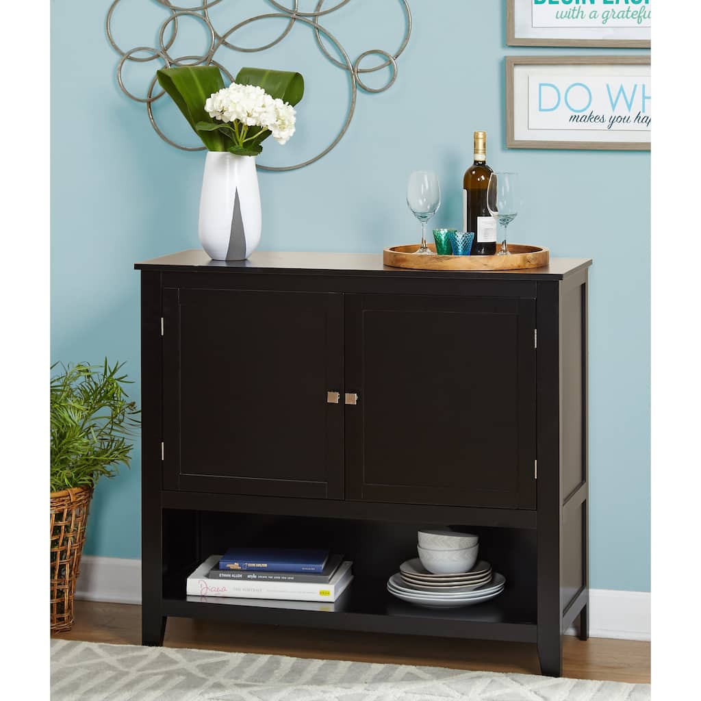 Simple Living Montego Black Wooden Buffet