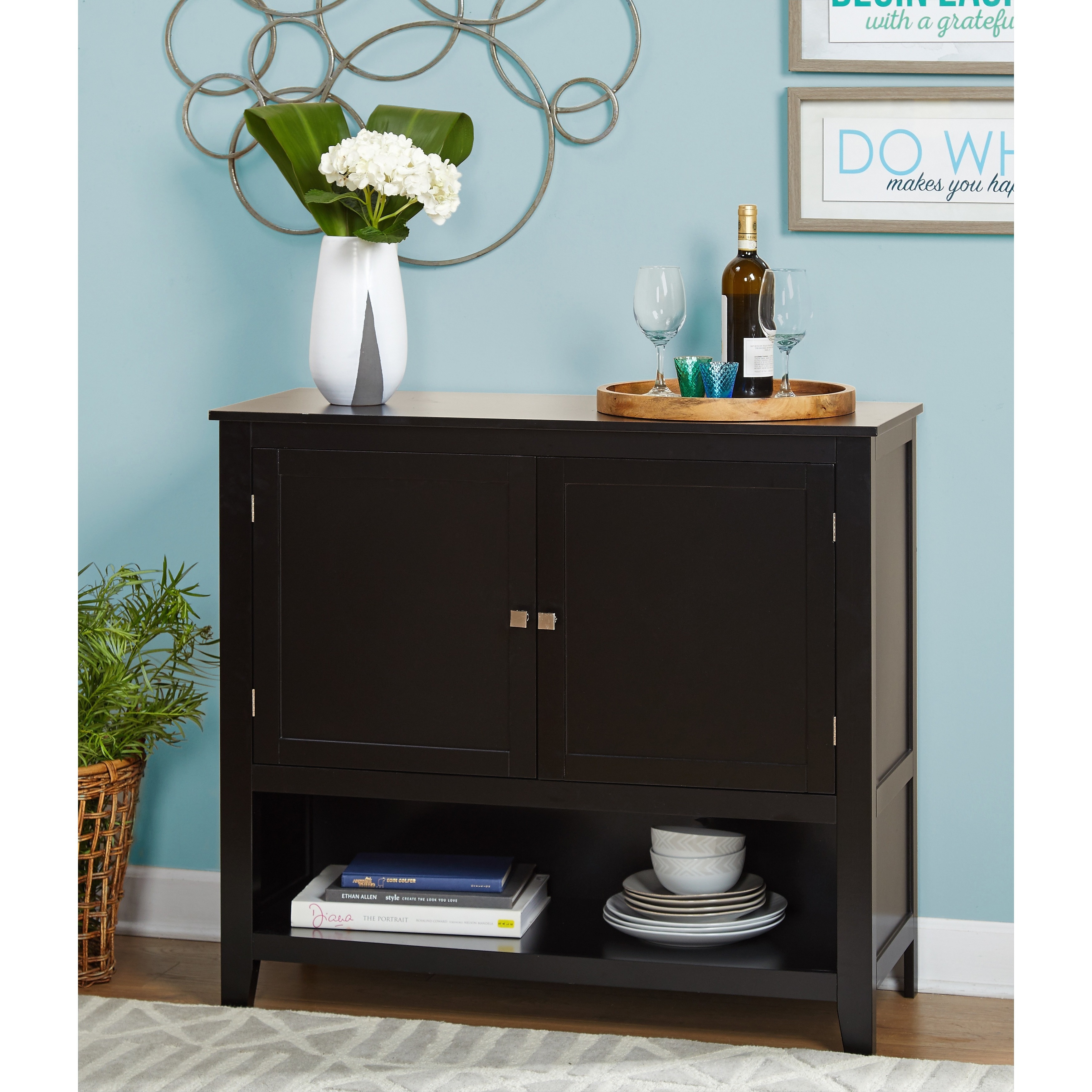 Montego Black Wooden Buffet