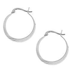 Sterling Silver Multi faceted Hoop Earrings Moise Sterling Silver Earrings