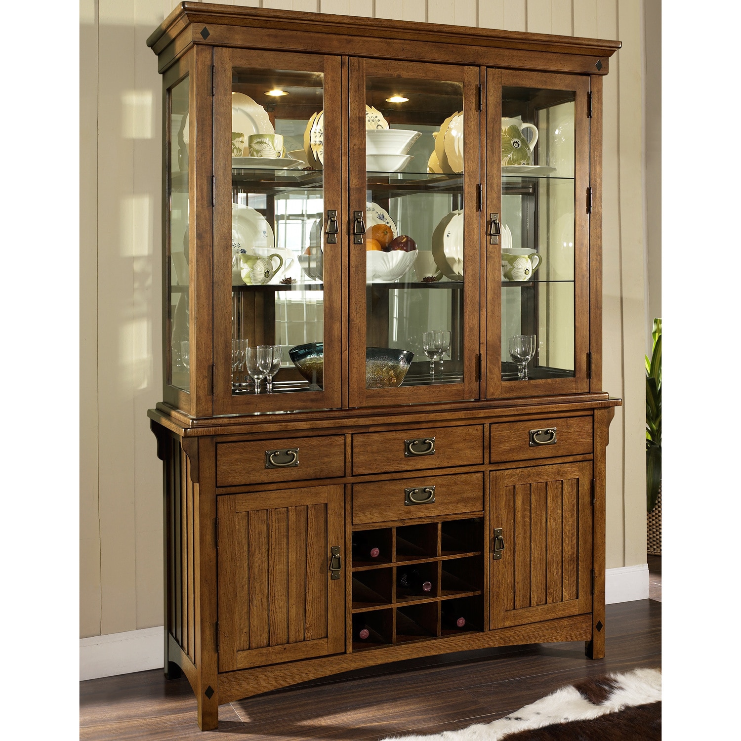 Somerton Dwelling Craftsman Hutch With Buffet