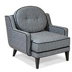 preview thumbnail 3 of 1, Retro Blue Lagoon Fabric Chair