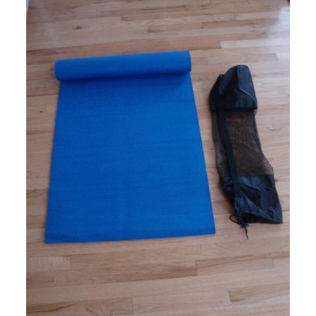 Acura Homes Non-skid Blue Synthetic-rubber Yoga Mat with Carry Bag