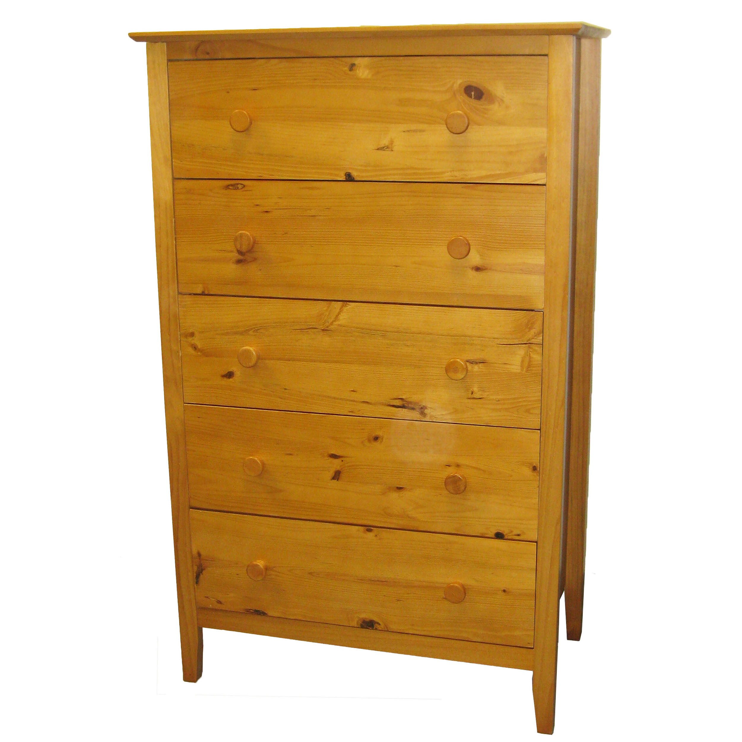 Shop Scandinavia Solid Pine 5 Drawer Dresser Overstock 5998439