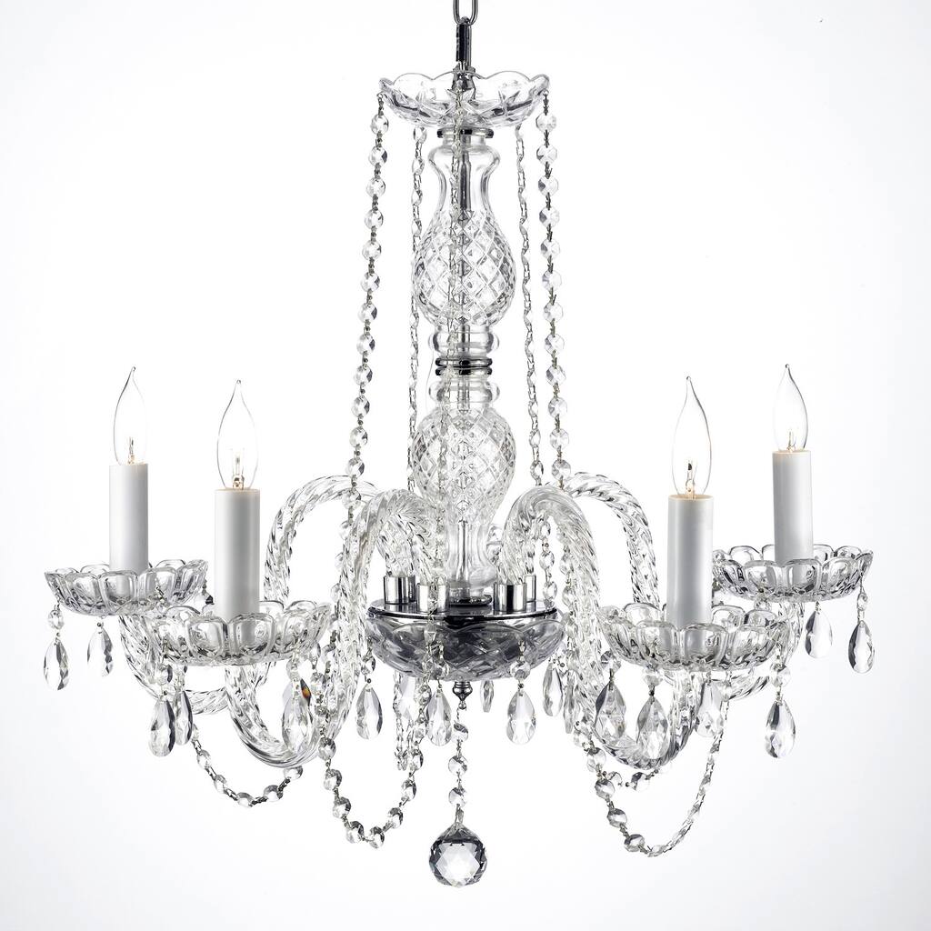 Gallery Venetian Style All-crystal 5-light Chandelier