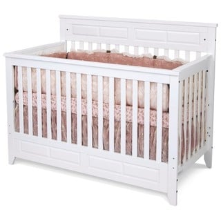 Matte White Logan Lifetime Convertible Crib