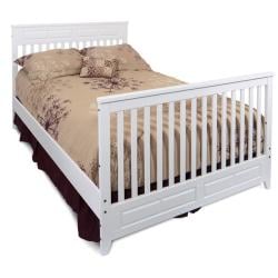 Shop Matte White Logan Lifetime Convertible Crib Free Shipping