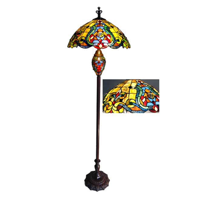 Tiffany Style Victorian Design 3-light Floor Lamp